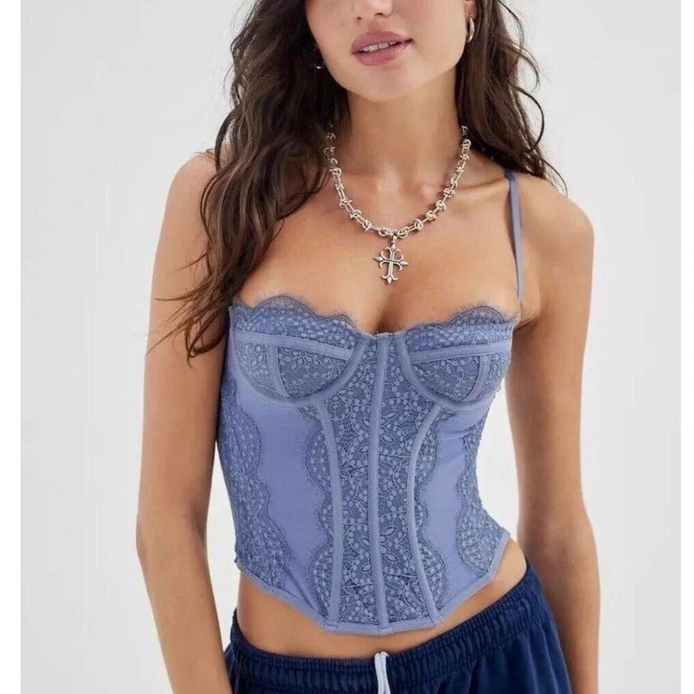 Urban outfitters women’s blue corset top